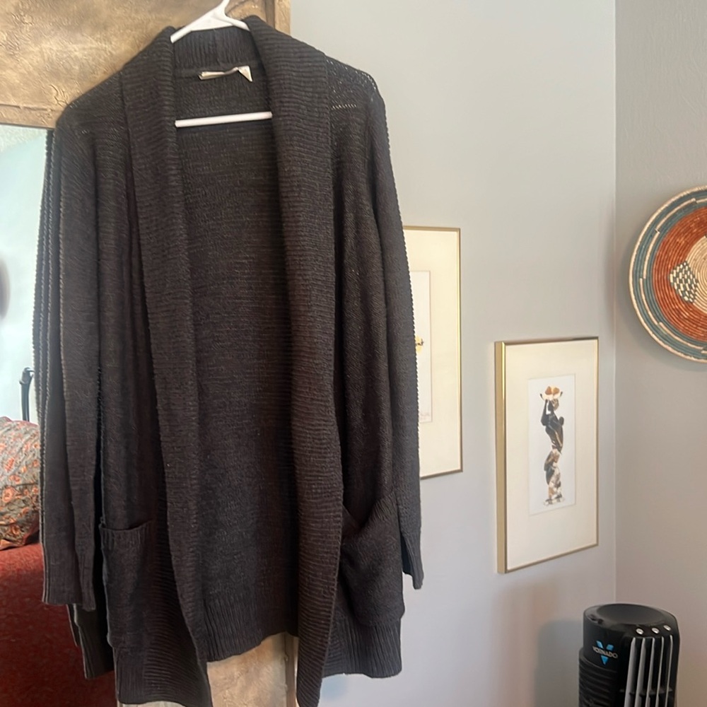 DD style cardigan.